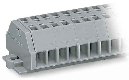 260-156 WAGO Regleta de bornas para 2 conductores; 6 polos; Gris