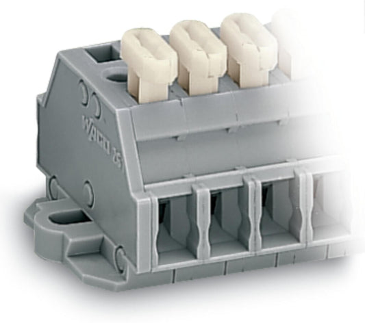 261-424/331-000 WAGO Regleta de bornas para 2 conductores; 4 polos; Gris