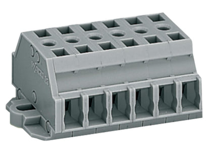 261-426 WAGO Regleta de bornas para 2 conductores; 6 polos; Gris