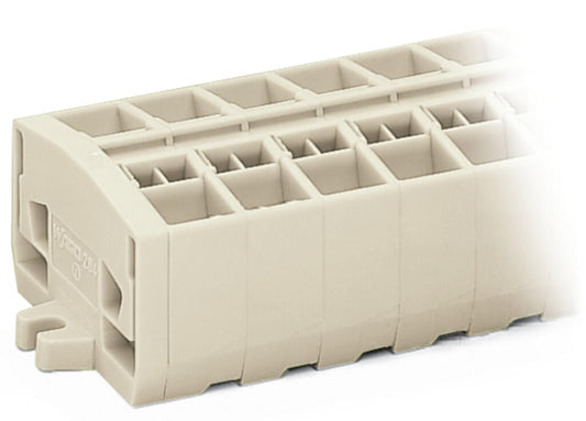 264-284 WAGO Regleta de bornas para 4 conductores; 4 polos; Gris claro