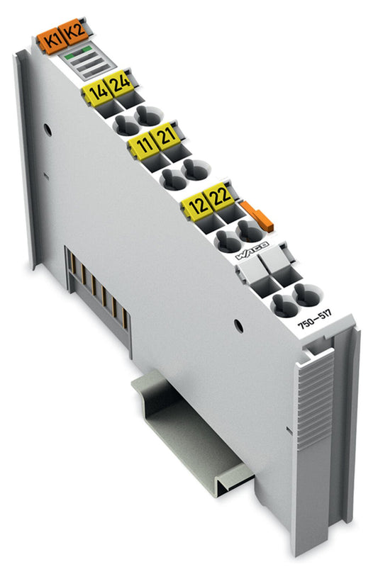 750-517 WAGO Salida relé, 2 canales; 250 V AC; 1A; libre de potencial; 2 inversores
