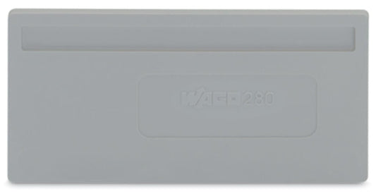 280-310 WAGO Separador; espesor 2 mm; sobresaliente; Gris