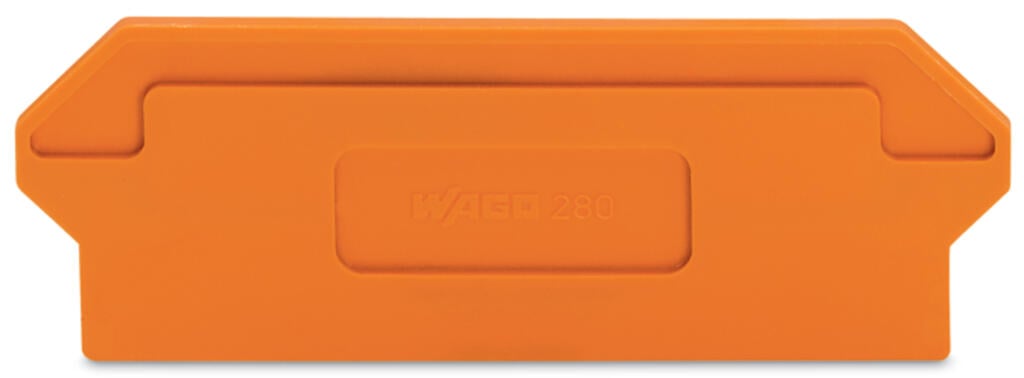 280-327 WAGO Separador; espesor 2 mm; sobresaliente; Naranja