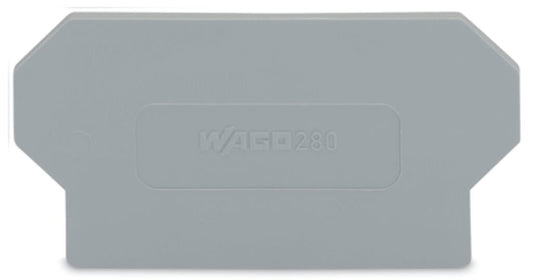 280-338 WAGO Separador; espesor 2 mm; sobresaliente; gris