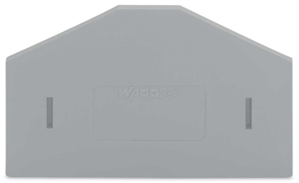 280-348 WAGO Separador; espesor 2,5 mm; sobresaliente; Gris