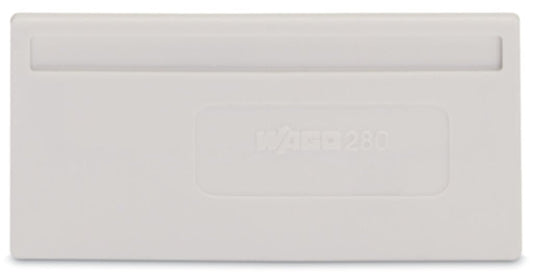 280-357 WAGO Separador; espesor 2 mm; sobresaliente; Gris claro