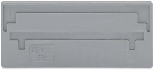 282-326 WAGO Separador; espesor 2 mm; sobresaliente; Gris
