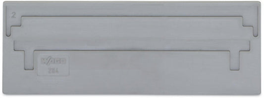 284-309 WAGO Separador; espesor 2 mm; sobresaliente; Gris