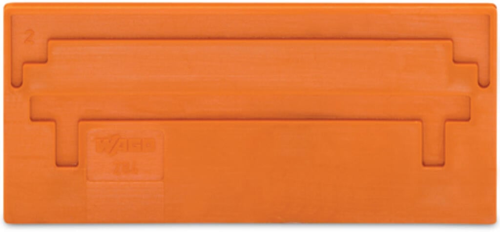 284-329 WAGO Separador; espesor 2 mm; sobresaliente; Naranja