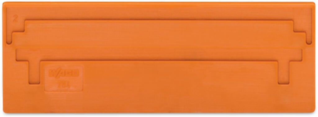 284-340 WAGO Separador; espesor 2 mm; sobresaliente; Naranja