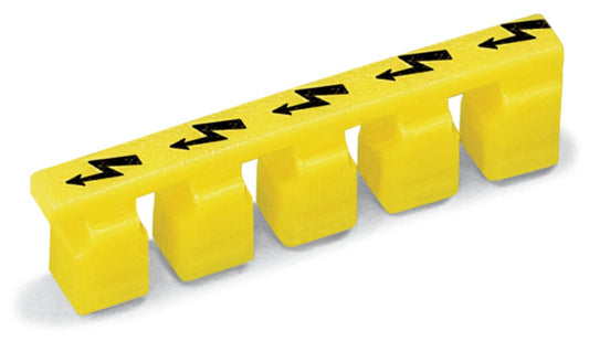 279-405 WAGO Tapones de protección; 5 polos; con flecha de advertencia en negro; Amarillo