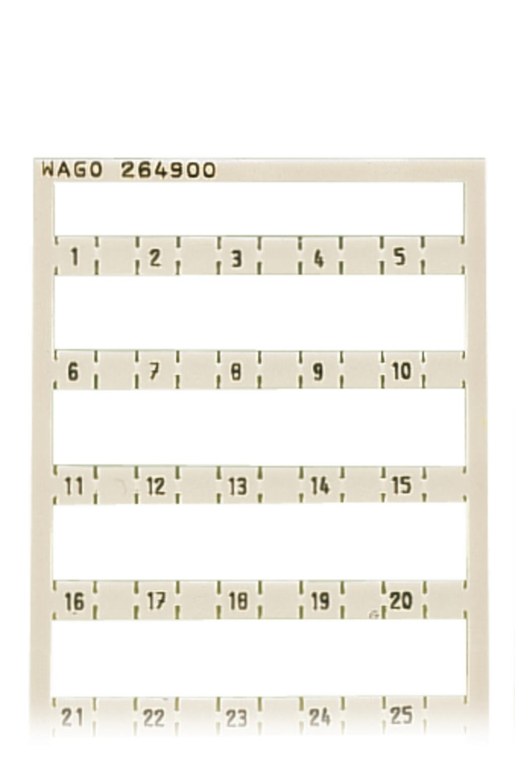 264-900 WAGO Tarjeta de marcaje Mini-WSB; Blanco