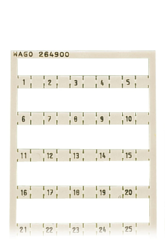 264-900 WAGO Tarjeta de marcaje Mini-WSB; Blanco