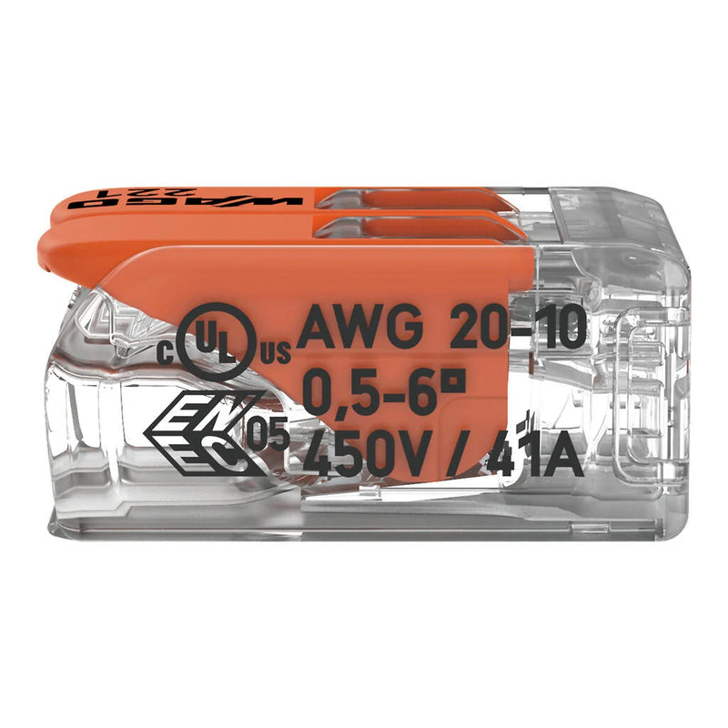 221-612 | Connettore A Leva WAGO, 2 Vie, Per Cavi 20 → 10 AWG - Foto 5